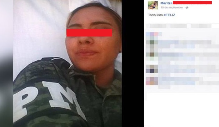 Conductora asesinada presumía fotos vestida de militar