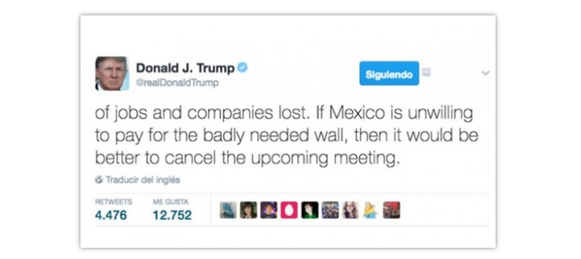 Cancela Trump encuentro con Peña Nieto