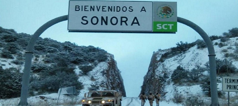Abren carreteras de sierra de Sonora tras cierre por nevadas