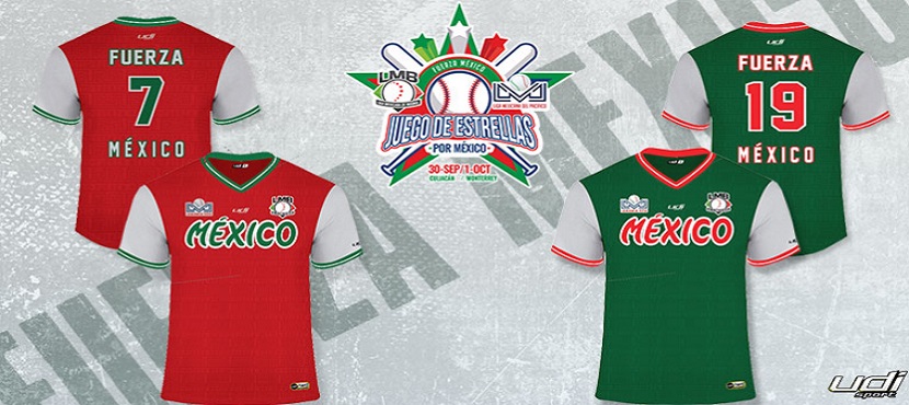 Flamantes uniformes de las Estrellas del Beisbol por México
