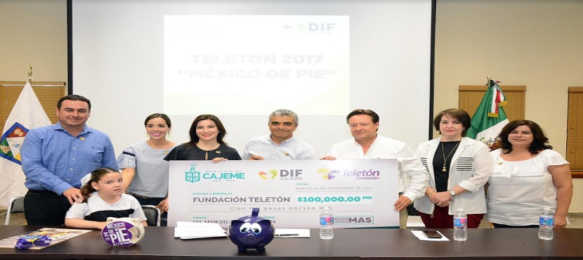 Se suma DIF Cajeme a campaña Teletón 2017 “México de pie”