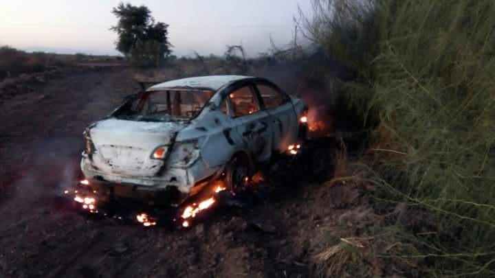 Arde en llamas vehículo de joven desaparecido