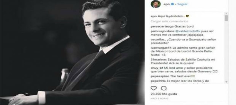 Declaran en Instagram amor por Peña Nieto y él responde
