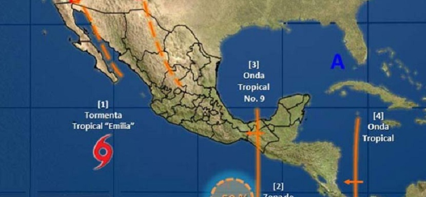 Se forma la tormenta Emily frente a la costa de México