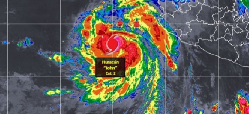 Huracán John absorbe a ciclón tropical Ileana y evoluciona a categoría 2