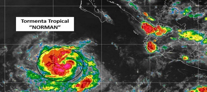 Tormenta tropical Norman se ubica en la península de Baja California