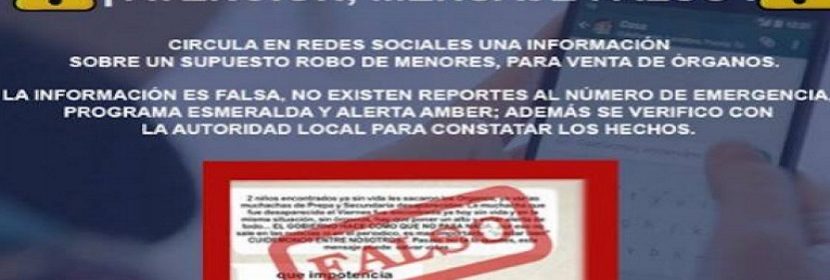 Robo De Niños Es Falso Alertan Autoridades En 13 Estados 1164