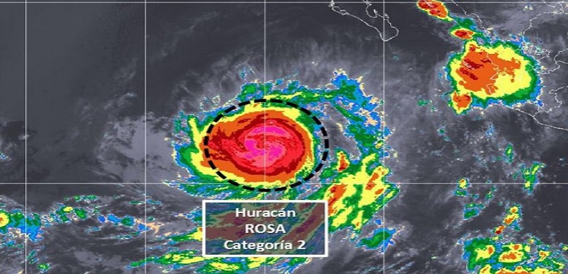 Huracán Rosa ya es categoría 2, avanza hacia Baja California Sur