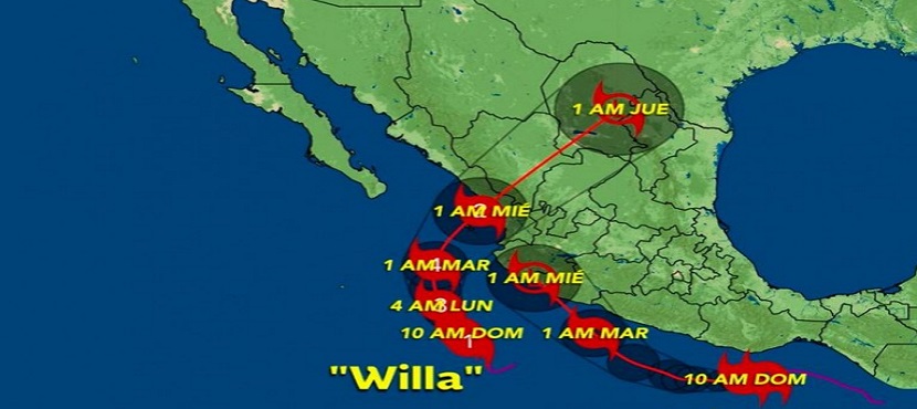 Huracán Willa baja a categoría 4