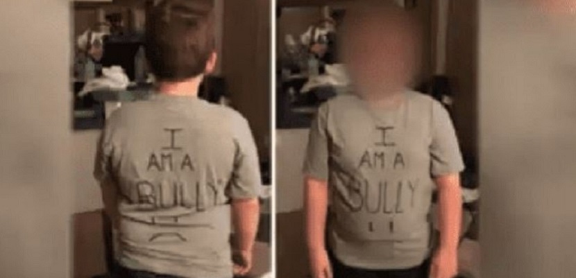 Por hacer “bullying” su madre le da una peculiar lección