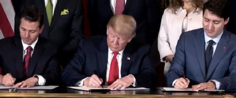 Peña Nieto firma el Tratado México, Estados Unidos y Canadá (T-MEC)