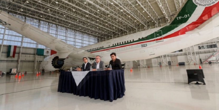 Avión presidencial sale de México este lunes para iniciar su venta