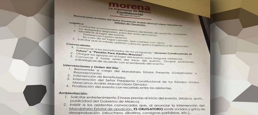 Circula presunto manual de Morena para abuchear a gobernadores