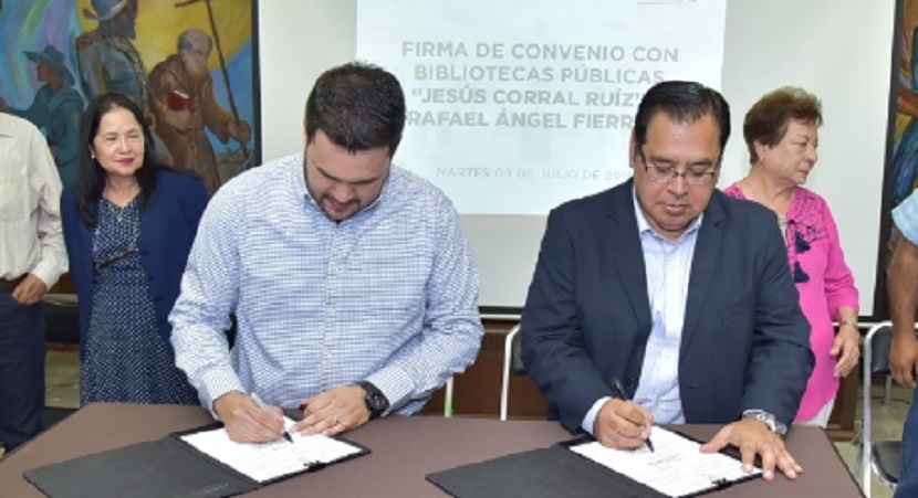 Reactiva municipio convenio de colaboración con ISC en beneficio de las bibliotecas públicas de Obregón y Esperanza