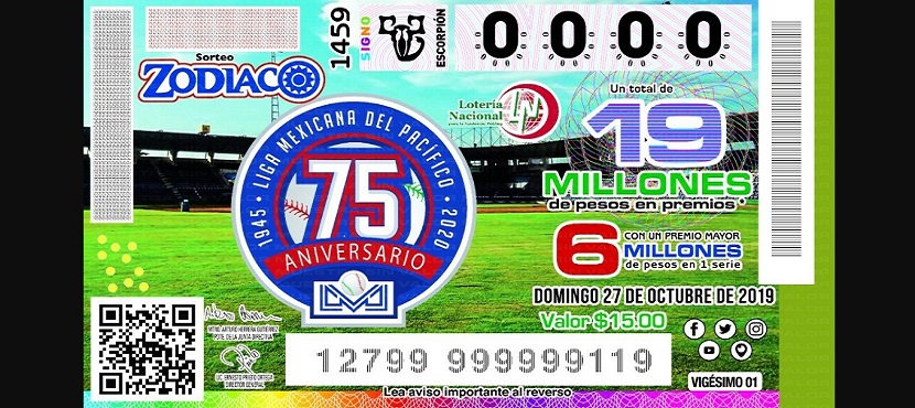 Presenta Lotería Nacional billete conmemorativo de 75 aniversario de la LMP
