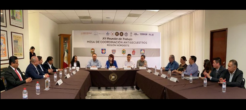 FGJE Sonora fue sede de la 12 reunión de trabajo de la Mesa de Coordinación Antisecuestros Región Noroeste