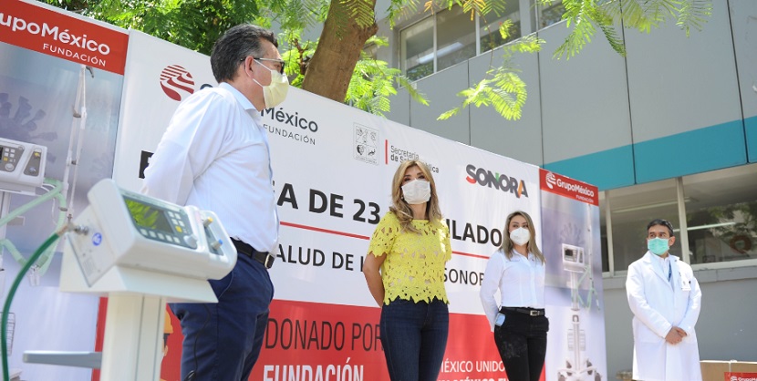 Recibe Sonora donación de ventiladores de Fundación Grupo México