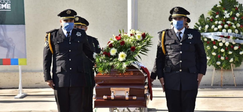 Despiden con Honores a policía caído Orlando Antonio Rubalcava Flores