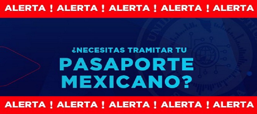 Emiten alerta ante la existencia de páginas fraudulentas para trámite de Pasaporte Mexicano