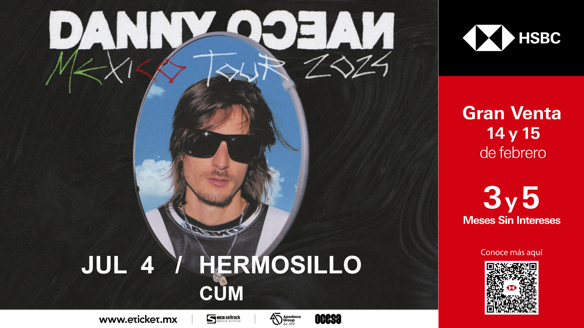 Danny Ocean llega a Hermosillo con un concierto único
