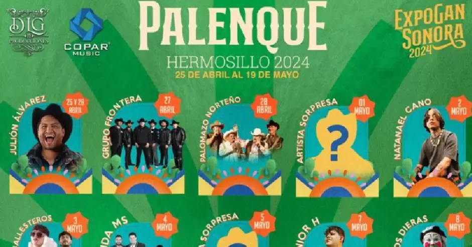 EXPOGAN Hermosillo 2024: Cartelera de artistas y precios de boletos revelados