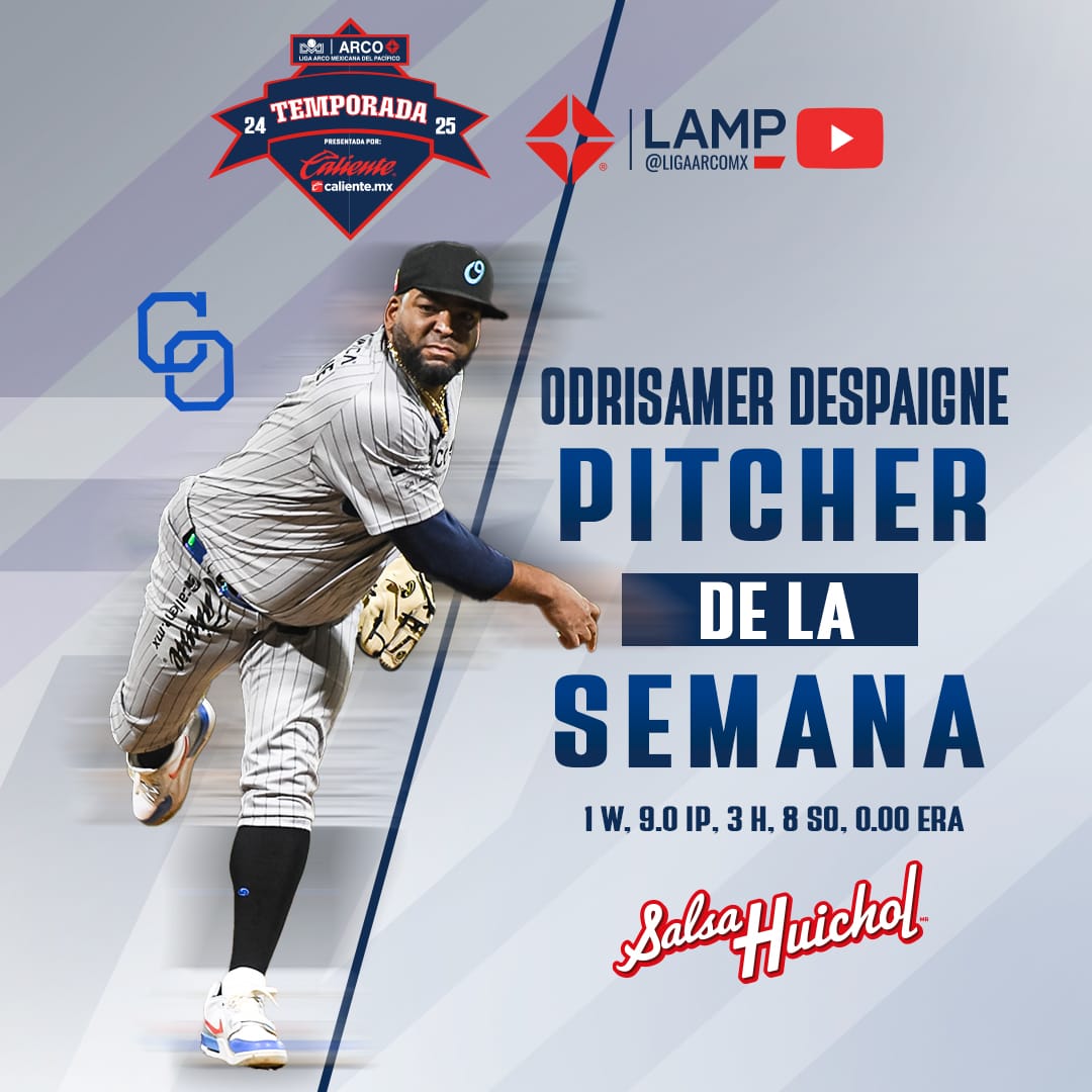 Odrisamer Despaigne, Pitcher de la Semana con los Yaquis