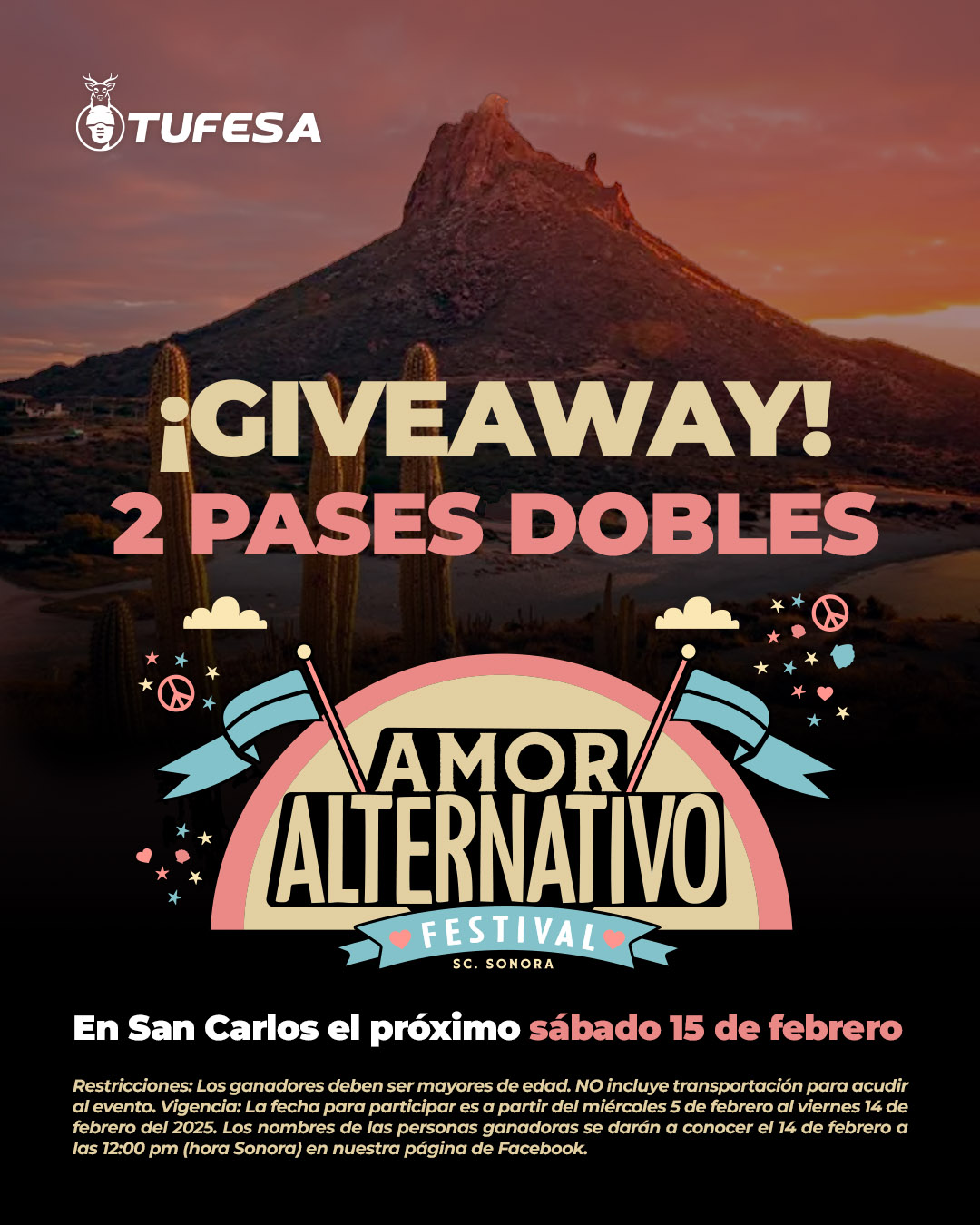 Descuento y giveaway en TUFESA para el Festival Amor Alternativo