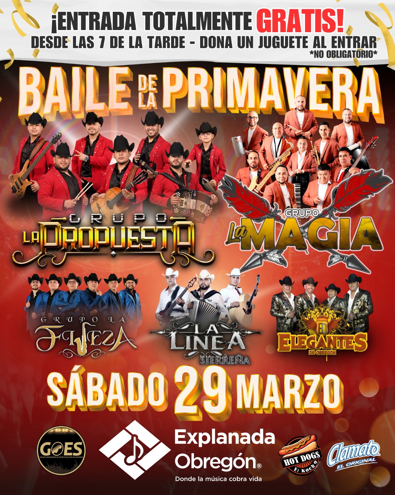 ¡Baile de Primavera llega con acceso gratuito y un gran elenco musical!