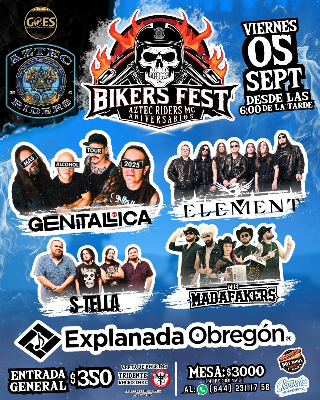 Biker Fest en Obregón con Genitallica y más
