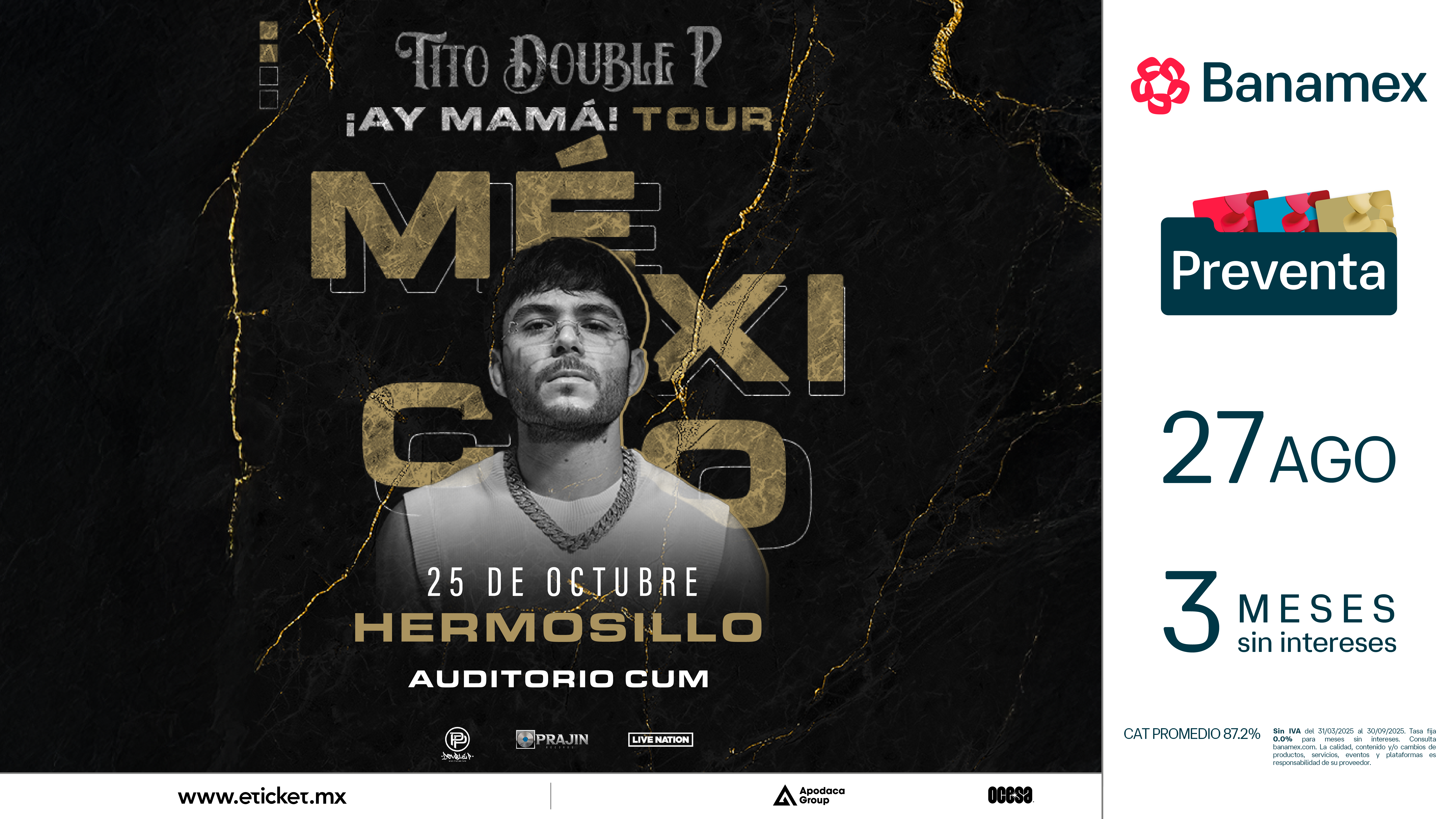 Tito Double P llega al CUM Hermosillo