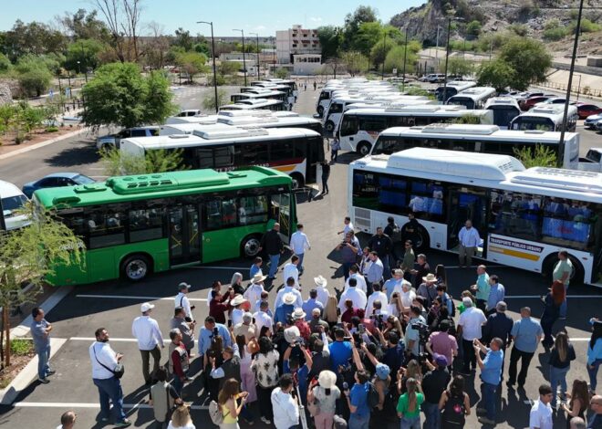 Ruta 9 será municipal: entregan 31 camiones a Cajeme