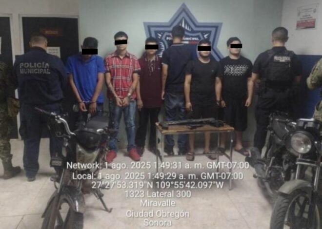 SSPM Asegura Armas de Fuego y Captura a Seis Sujetos en la Colonia Libertad