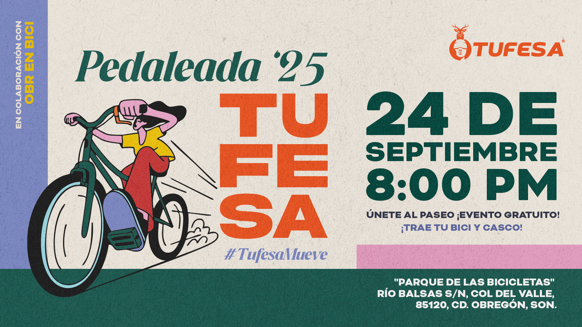 Se arma la 2ª Pedaleada TUFESA con TUFESAPACK y OBR en Bici