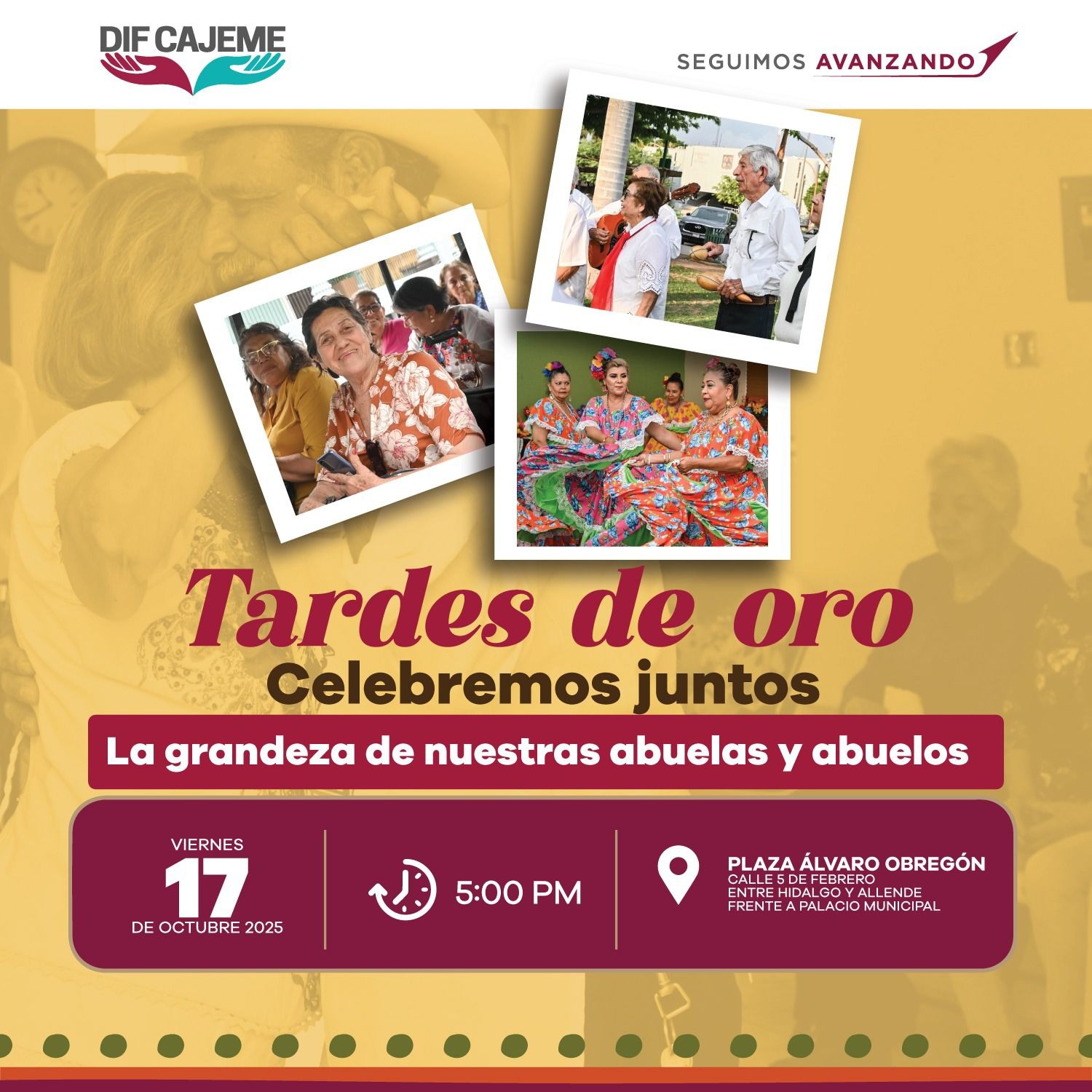 DIF Cajeme celebrará “Tardes de Oro” para nuestras abuelas y abuelos