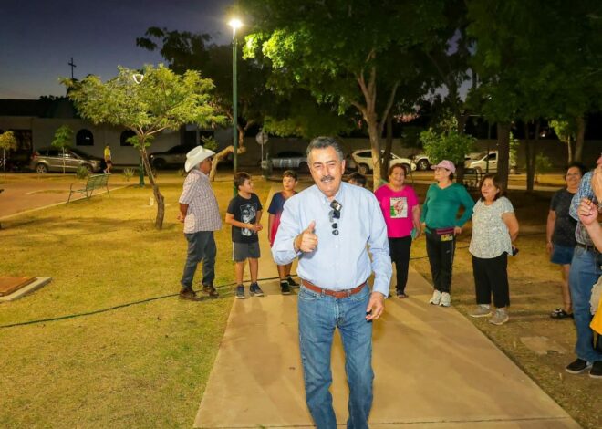 Encendido en el Parque del Maestro: más luz, más vida para Cajeme