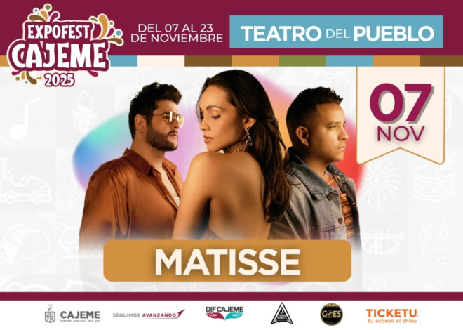 Matisse inaugurará la ExpoFest Cajeme 2025 con concierto gratuito