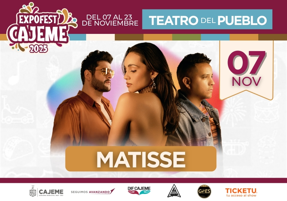 Matisse inaugurará la ExpoFest Cajeme 2025 con concierto gratuito