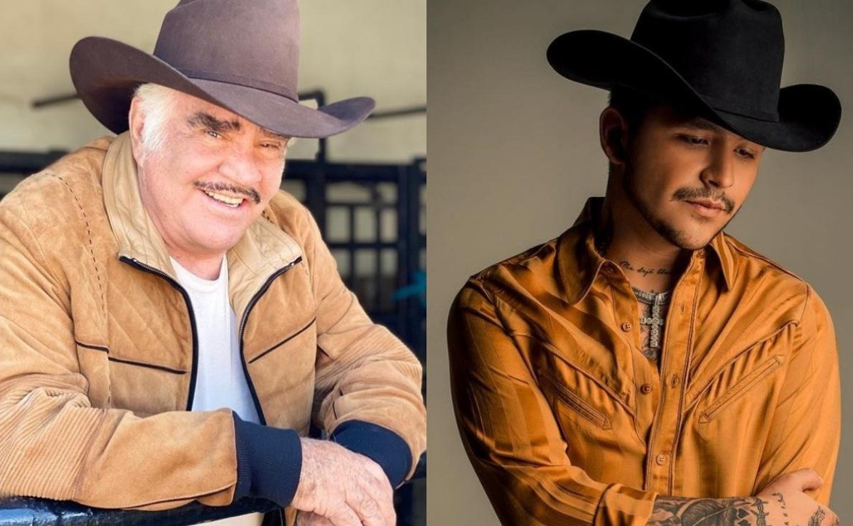 ¿Dueto imposible? Christian Nodal canta con Vicente Fernández y desata opiniones divididas