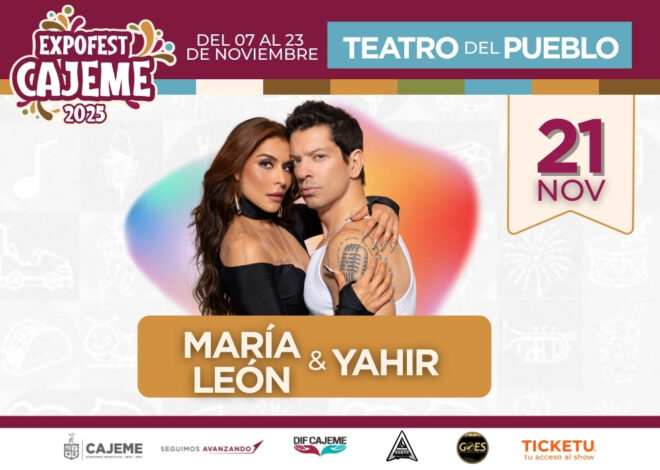 ¡María León y Yahir gratis en Obregón! La Expo Fest se prende con su Tour Fuego