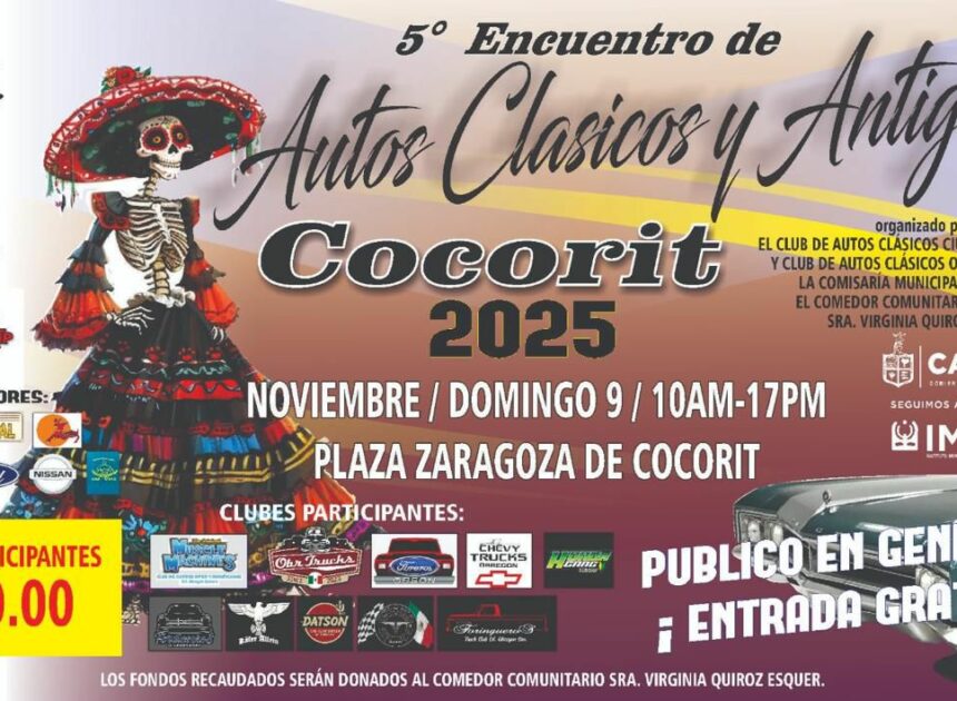 5º Encuentro de Autos Clásicos y Antiguos llega con fuerza a Cócorit