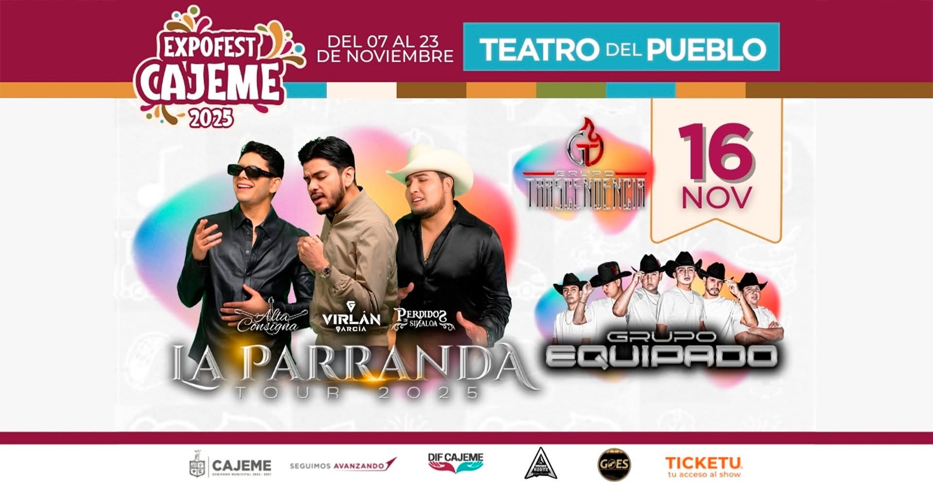 ¡La Parranda Tour 2025 llega con todo a Expo Fest Obregón!