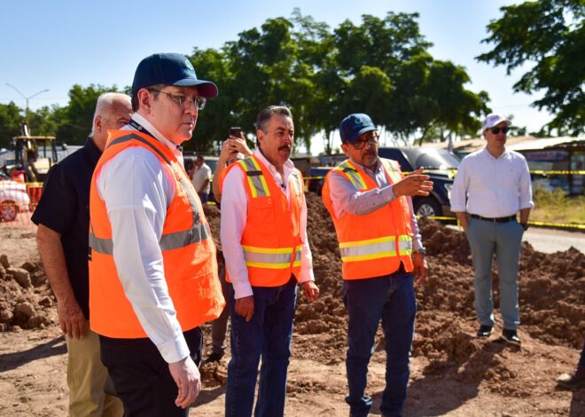 Supervisa Javier Lamarque obras de renovación de colectores y drenaje en Cajeme