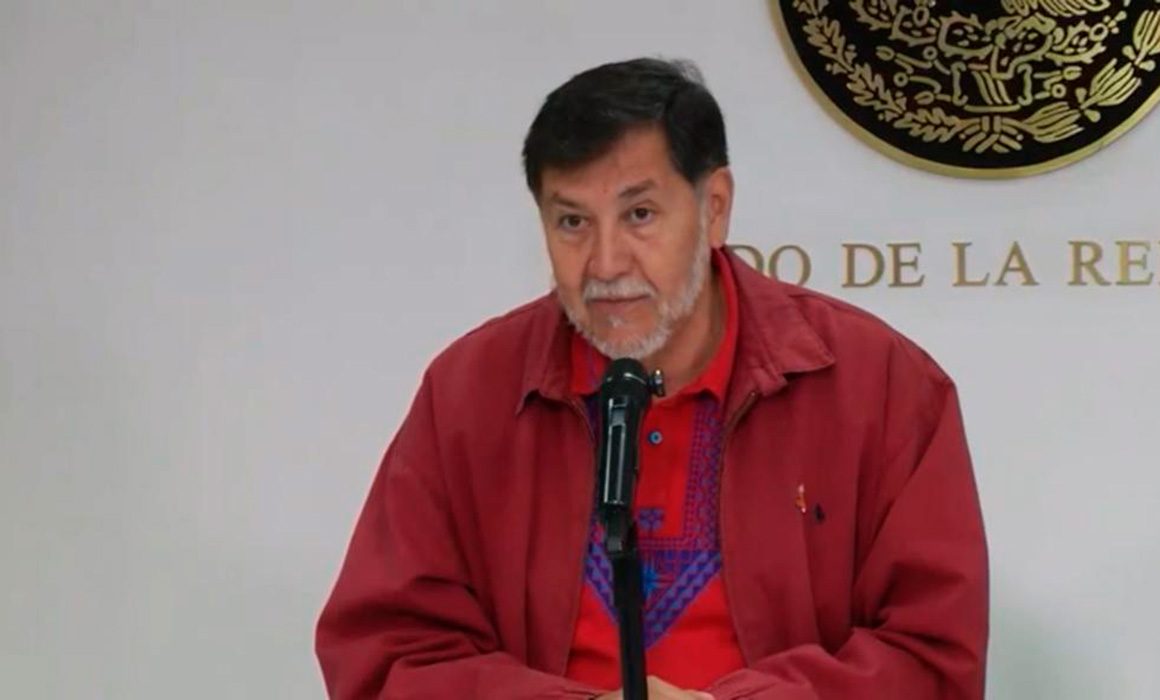 Noroña se queda solo en conferencia tras polémica con alcaldesa de Uruapan