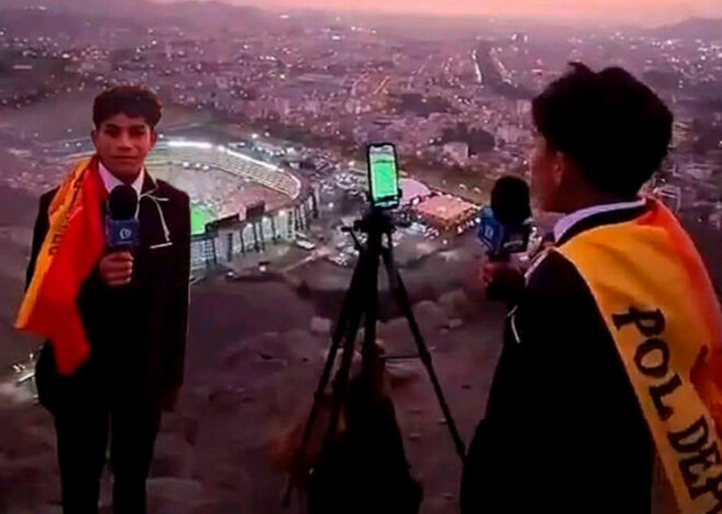 Narró la final desde un cerro