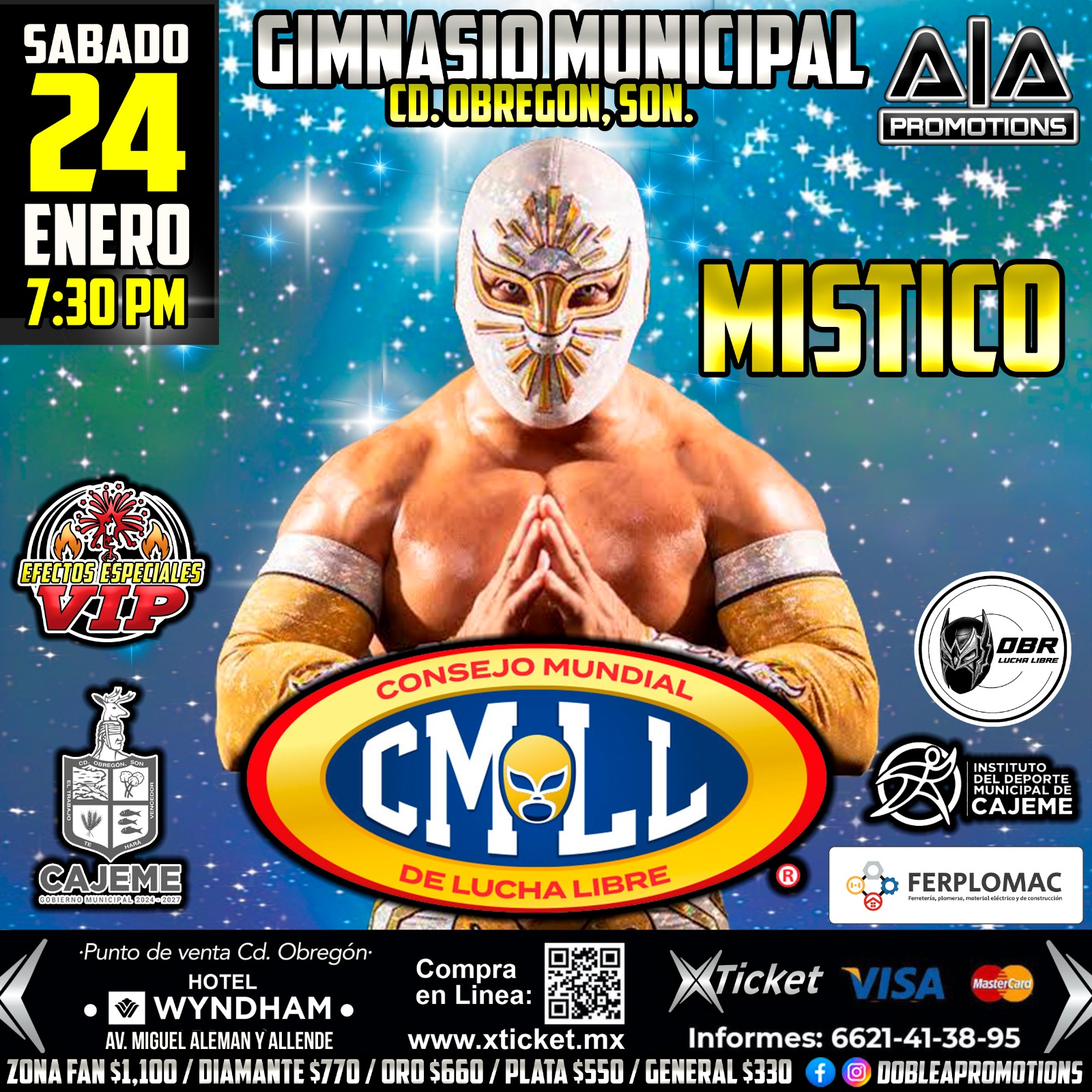 La élite de la lucha libre llega a Ciudad Obregón