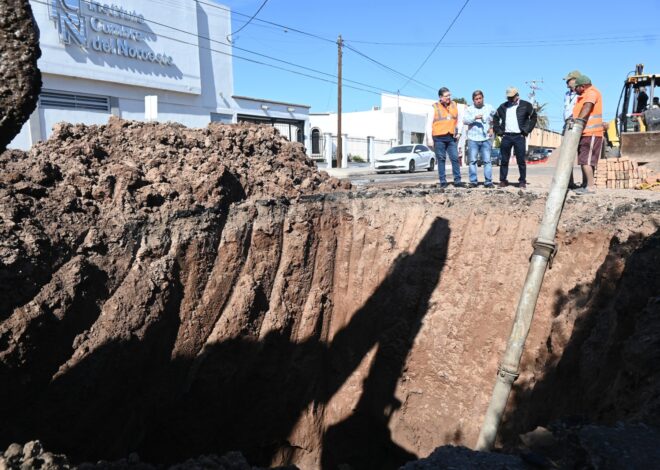 Atiende OOMAPAS hundimiento en colector de la colonia Cuauhtémoc