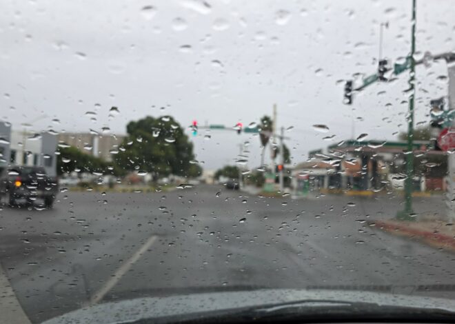 La primera lluvia del año alegra a Ciudad Obregón