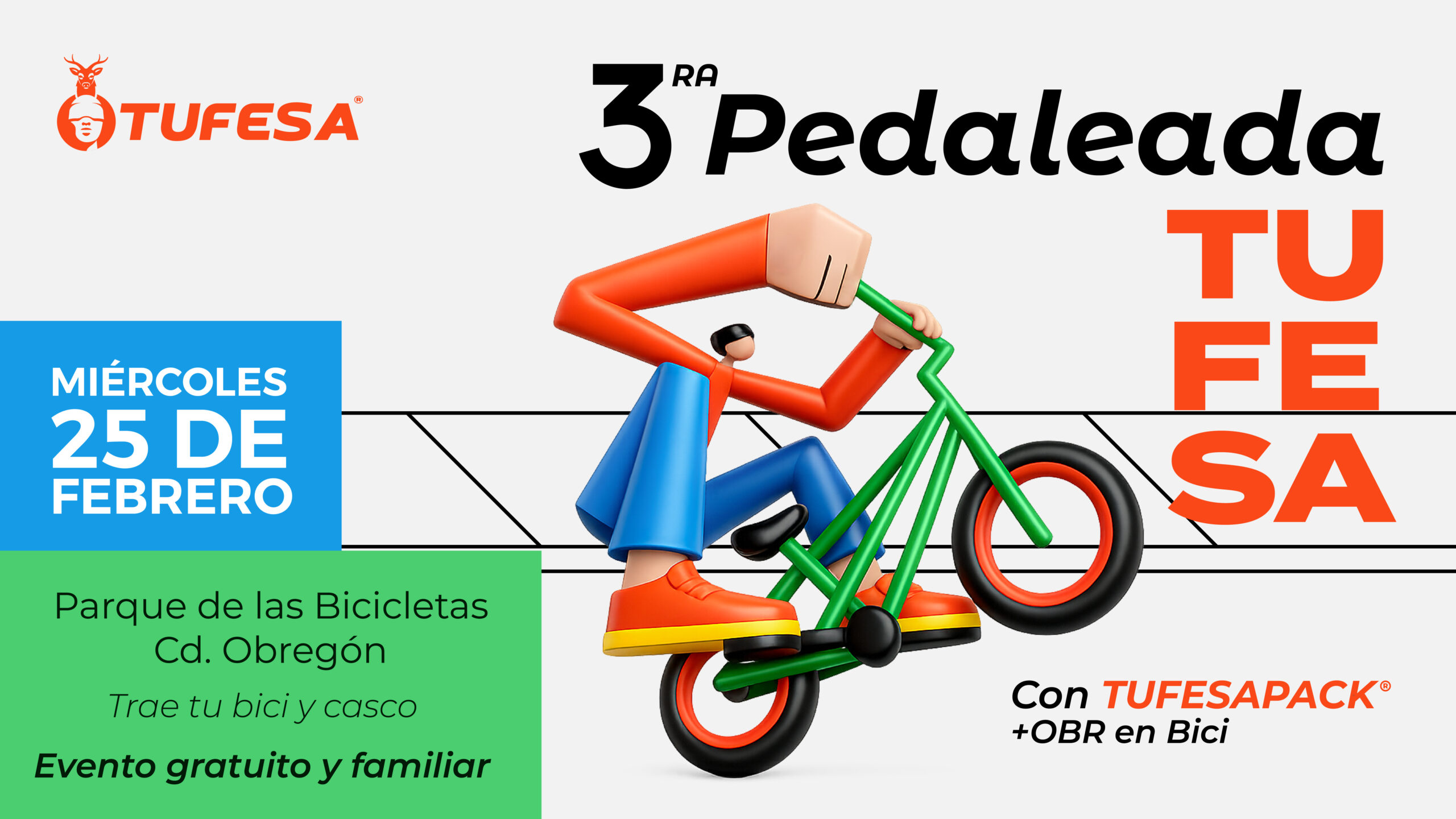 La 3ª Pedaleada TUFESA invita a rodar en Obregón
