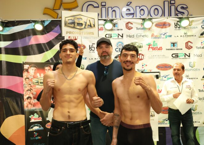 Listos los guantes: boxeadores superan la báscula en Obregón