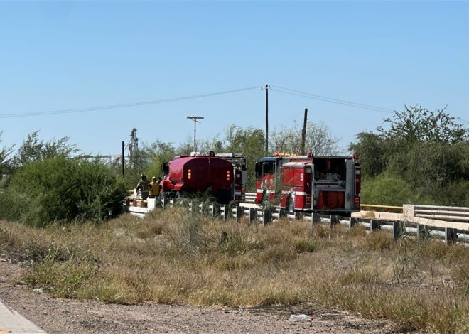 Accidente con sustancia química moviliza a autoridades en Cajeme